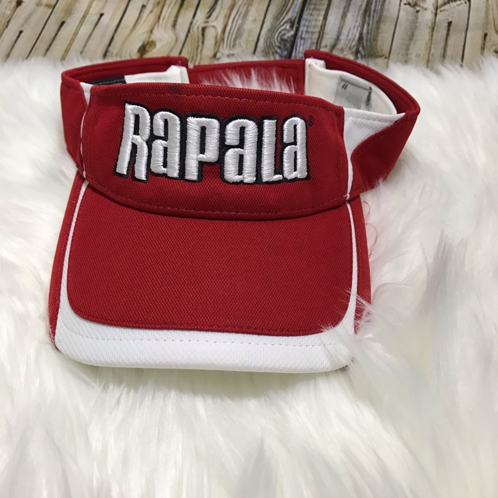 Rapala visor red white Velcro backing